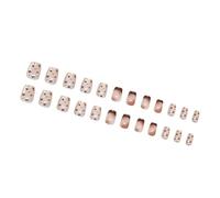 24x Chats Yes Coller Sur Les Ongles D'automne D'hiver Couvertures Complètes Fausses Ongles Presse De Pointe Française Sur Une Courte Acrylique