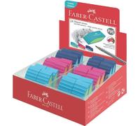 24x Faber-Castell 183049 Gomme plastique BICOLOR, assortie