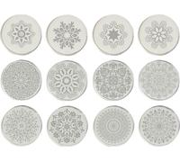 24X Heyda 204888694 Présentoir de tampons "cristaux" 12 motifs, 2 pièces de chaque