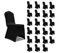 Housses élastiques de chaise Noir 24 pcs vidaXL vidaXL