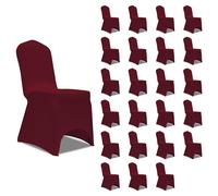 24x Housses Elastiques de Chaise Bordeaux Mariage Banquet Conférence vidaXL