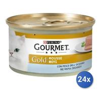 24X Lot Aliment Pour Chat Gourmet Gold Boîtes Mousse 85 Gr