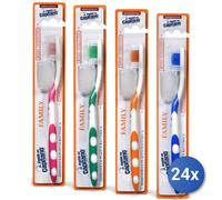 24X Lot De Pâtes Capitano Spazzolino Moyen Famille MISTO COLORE