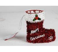 24x Pendentifs de décoration de Noël en lametta Décoration d'arbre de Noël habiter Décoration NOUVELLE