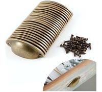 24x poignée de tiroir 82mm coquille laiton antique pour armoire placard cabinet commode