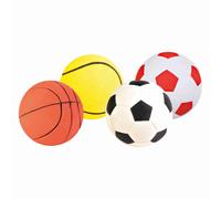 24x Trixie balle de jeu, flotte, mousse caoutchouc ø 6 cm