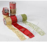 24x WH Ruban cadeau sur rouleau Emballage cadeau Noël XMAS Avent Papier