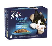 24x85g Felix Tendres Effilés Délicieux Duos Poissons - Pâtée Pour Chat