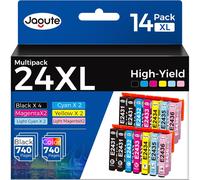 24XL Remplacer pour Epson 24 XL Cartouches d'encre Compatible pour Epson Expression Home XP-850 XP-750 XP-950 XP-55 XP-860 XP-760 XP-960 (4Noir/2Cyan/2Magenta/2Jaune/2Cyan Clair/2Magenta Clair)