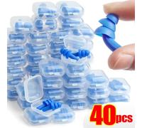 25/1 paire bouchons d'oreille sommeil suppression du bruit réutilisable Silicone bloc de son bouchons d'oreilles été étanche natation bouchon d'oreille avec boîte 10 Pair(20pcs)