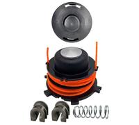 25-2 Kit de remplacement de tête de débroussailleuse avec ressort, bobine, 2 clips et couvercle - Compatible avec la plupart des débroussailleuses sans fil/filaire pour pelouse M