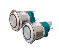 25/28/30MM Ring LED Light 1NO1NC Momentary/Latching Metal Push Button Switch NWPNLXEA(RED LED_100-240V(220V))
