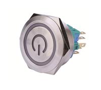 25/30/40mm Water Proof Metal Push Button Switch Led light Momentary self Locking Car Engine Power Switch 12v 24v 220v 6V NWPNLXEA(25mm Power LED,9-30V(12V))