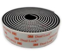 25,4 mm x 2 m | Fermeture à pression 3M Dual Lock SJ 3550 - Noir - Autocollant - Fermeture à tête champignon extra forte - Fixation amovible