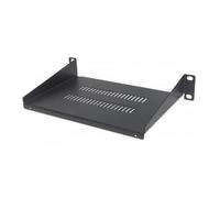 25.4cm Bras Étagère, 1U, 150MM Profondeur, Air Ventilateur, Noir