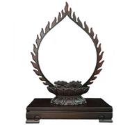 25,5 cm Décoration de Base de Lotus Guanyin Bodhisattva Home Buddhist Hall Hall Arfraft Decoration