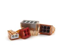 25/50/100pcs 602 604 606 608 Compact Wire connector Push in Terminal Block Connector 2/4/6/8 Pin Lever1.5-4 AWG 16-12 NWPNLXEA(608,50PCS)