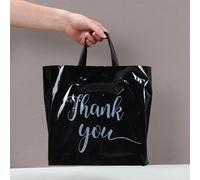 25/50 pièces Sacs cadeaux noirs, sacs fourre-tout noirs épais et durables, sacs de magasinage pour magasin de vêtements, fournitures pour petites entreprises, promotionnel, sacs de fête de mariage, sa