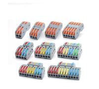 25/50PCS Fast Splicing Multiplex Butt Wiring Cable Connector Compact Direct insertion Terminal Block Home Junction Box NWPNLXEA(NC-221T,25PCS)