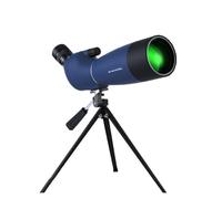 25-75x70 HD Longue-Vue Zoom Monoculaire Télescope BAK4 Prisme Ed Lentille IPX6 Étanche for Tir sur Cible Observation des Oiseaux Camping Clair Image(Blue with Tripod)