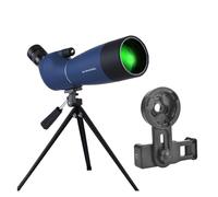 25-75x70 Zoom HD Monoculaire Longue-Vue FMC Télescope Étanche avec Trépied for La Prise De Vue d'oiseaux Camping Chasse Optique Portée(BlueWith Tripod Clip)