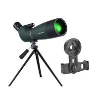 25-75x70 Zoom HD Monoculaire Longue-Vue FMC Télescope Étanche avec Trépied for La Prise De Vue d'oiseaux Camping Chasse Optique Portée(GreenWithTripod Clip)