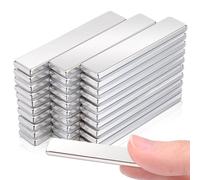 25 aimants extra puissants, aimants rectangulaires de 50 x 10 x 3 mm, grands aimants puissants, aimants à forte tenue pour tableau magnétique, aimants super aimants, aimants plats puissants