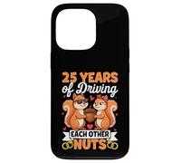 25 Ans à se Rendre Fous. 25e Mariage d'argent Coque pour iPhone 13 Pro
