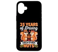 25 Ans à se Rendre Fous. 25e Mariage d'argent Coque pour iPhone 16 Plus