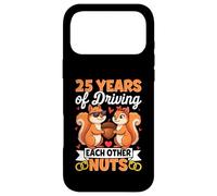 25 Ans à se Rendre Fous. 25e Mariage d'argent Coque pour iPhone 17 Pro Max