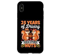 25 Ans à se Rendre Fous. 25e Mariage d'argent Coque pour iPhone XS Max