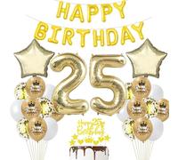 25 ans Anniversaire Femme Déco Ballon 25 ans Anniversaire Décoration Or 25 ans Fête Décoration Champagne Or 25 Anniversaire ballon Homme Femme Décoration Anniversaire 25 ans Ballon 25 ans Or