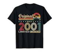 25 Ans Anniversaire Homme Cadeau Mai 2001 Vintage T-Shirt