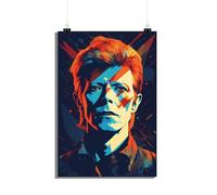 25 Artstreet David Bowie Poster de légende de la musique | Art David Bowie | Cheveux rouges emblématiques | Décoration murale musicale | Ziggy Stardust (taille 60 x 90)