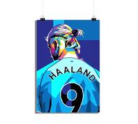 25 Artstreet Haaland | Poster de Football Manchester City | Impression de Qualité Supérieure | Peut Être Encadré (50 x 70 cm)