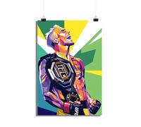 25 Artstreet Poster Charles Oliveira - Poster de champion léger de l'UFC - Poster de sport - Poster UFC de qualité supérieure - Parfait à encadrer (dimensions : 60 x 90 cm)
