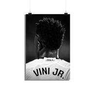 25 Artstreet Poster Vini Jr - Noir et blanc - Poster du Real Madrid - Poster de football - Poster photographique - Poster d'athlète - Poster de sport - Poster de qualité supérieure - Parfait à