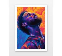 25 Artstreet Stephen Curry basket dessin animé Poster | Impression d'art | Papier mat 180 g avec bord blanc | Décoration murale salon et chambre | 50 x 70 cm