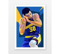 25 Artstreet Stephen Curry Pop Art Poster | Impression d'art | Papier mat 180 g avec bord blanc | Décoration murale salon et chambre | 50 x 70 cm