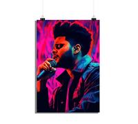 25 Artstreet The Weeknd Poster | Sensation musicale | L'art de la semaine | Portrait de célébrité | Décoration murale de musique | Culture pop | Sensation musicale (Taille 60 x 90)