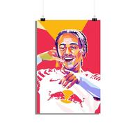 25 Artstreet Xavi Simons Poster | Jeune enfant prodige de football | Red Bull Leipzig | Décoration murale de sport | Talent émergeant | Portrait de Simon | Sensation de football | Parfait pour cadre