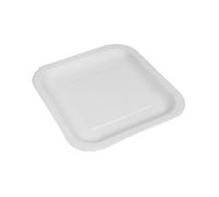 Generique Assiettes carrées en carton bio 20 cm 25 pièces Blanc