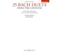 25 Bach Duets from the Cantatas: 2 cellos. Partition d'exécution.