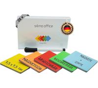 25 Bandes Magnétiques Inscriptibles 75 X 75 Mm Colorées + Stylo Pour Tableau Blanc/Kanban/Scrum Board/Réfrigérateur Aimants Effaçables Et Réinscriptibles - Organisez Des Entrepôts Ou De Bureau