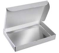 25 boites Traiteur Blanche 29 X 42 X 6 cm + 25 Plateaux argent 42 X 28 cm