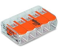 25 Bornes de connexions automatique 5 entrées Fil Souple Rigide Wago réf 221-415