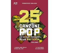 25 CANZONI POP CHE DOVRESTI CONOSCERE ALLA BATTERIA (Volume 1): [Italian Edition]