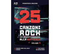 25 CANZONI ROCK CHE DOVRESTI CONOSCERE ALLA BATTERIA (Volume 5): Con spartiti originali e batterie MIDI ispirati ai più grandi successi di ogni generazione [Italian Edition]