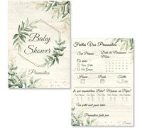 25 cartes A5 de pronostics sur naissance de bébé pour animer votre fête de baby shower/gender reveal. Ambiance festive,amusante pour vos invités. Merveilleux souvenirs pour la future maman (CHAMPETRE)