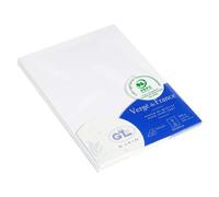 25 cartes C6 (107x152mm) Vergé 210g - extra blanc